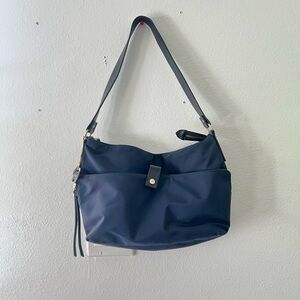 Radley London Navy Blue Nylon Leather Shoulder Bag